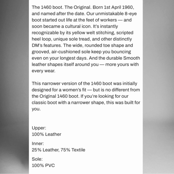 Dr. Martens 1460 Smooth Leather Lace up Boots Ladies Size 6 NWT NEW Combat Punk - Picture 13 of 16